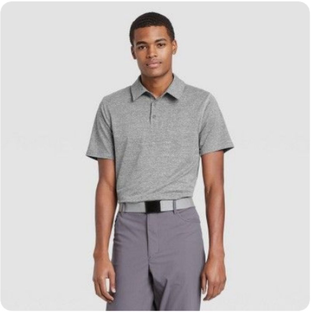 Men's Jersey Golf Polo Shirt - All in Motion  Heather Gray S